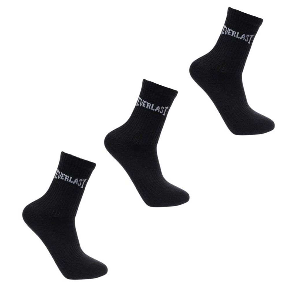 Everlast Childrens/Kids Crew Socks (Pack of 3) / Black